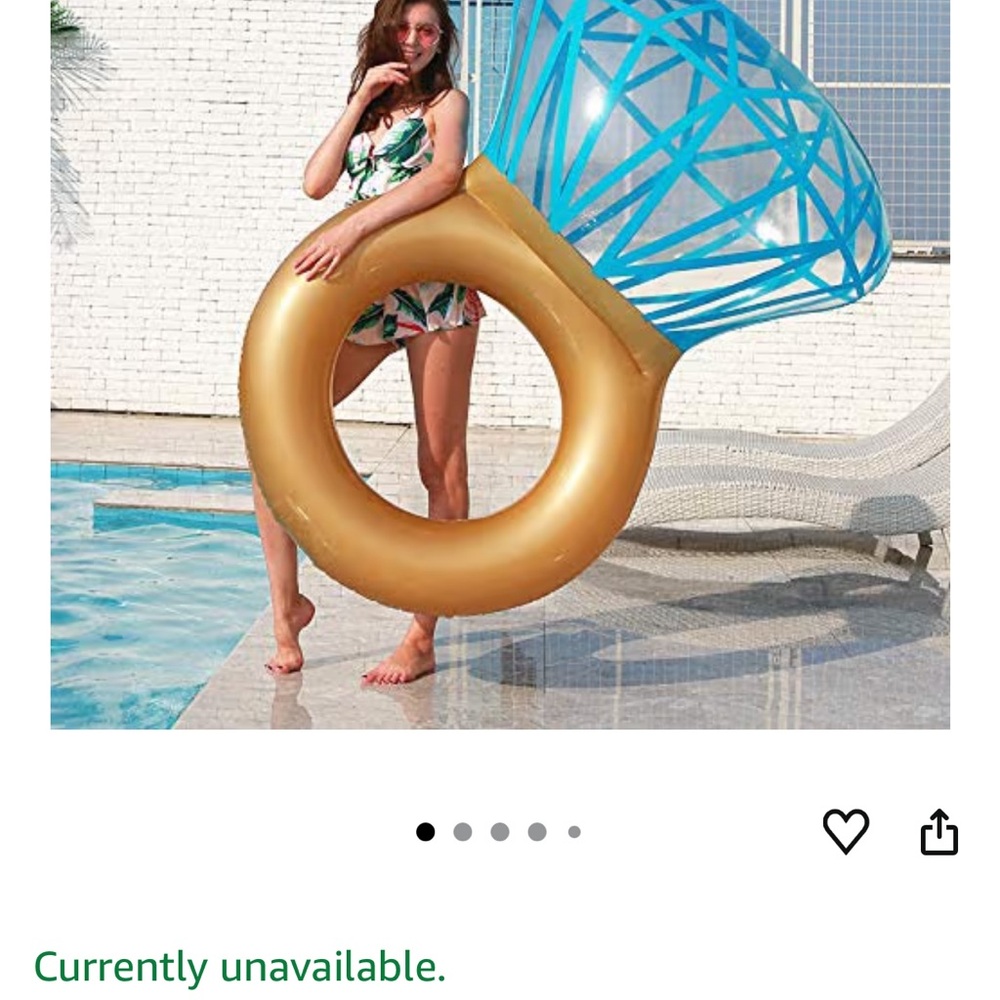 Giant Gold Diamond Ring Pool Float for Bachelorette or Wedding Party!!!